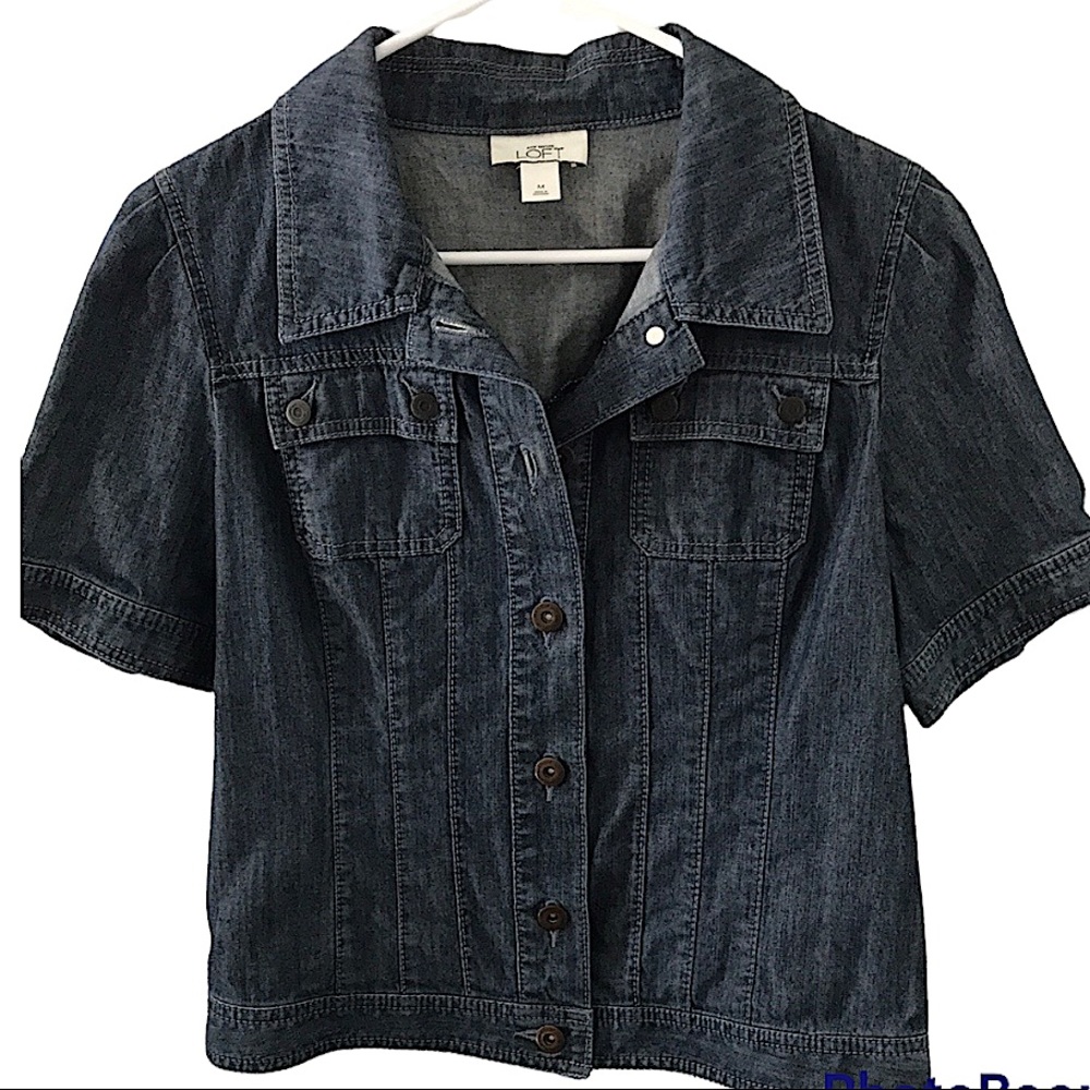 Ann Taylor Loft denim crop top